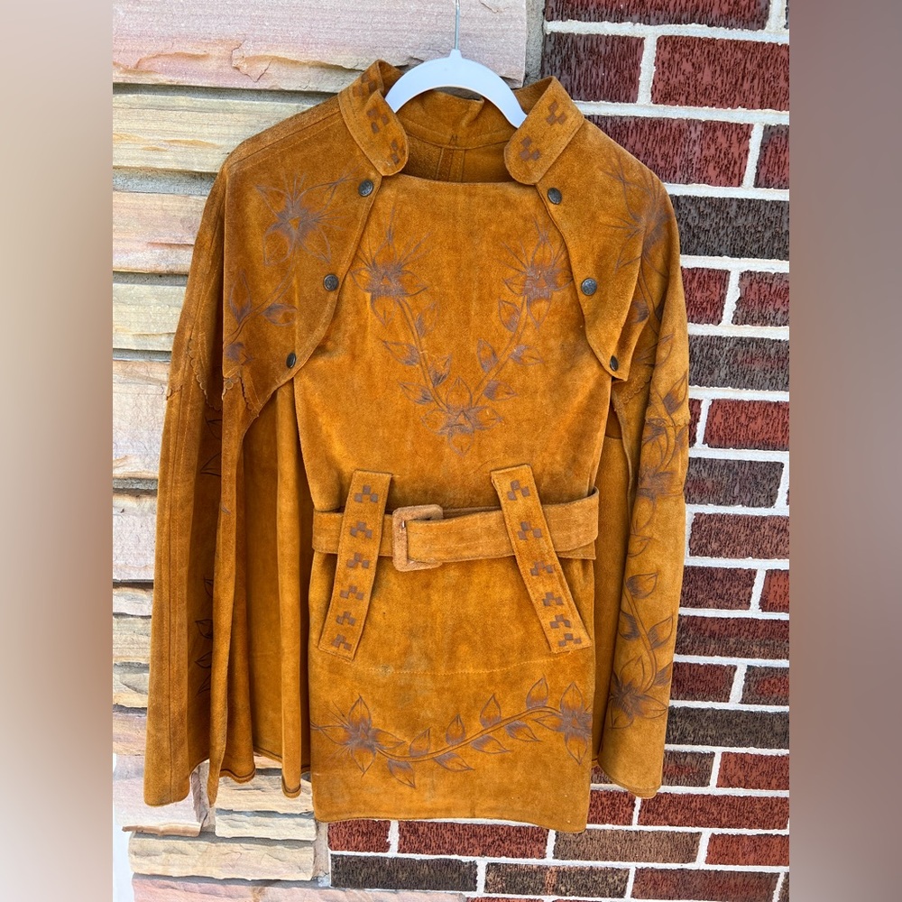 Elegant Embroidered Mustard Poncho